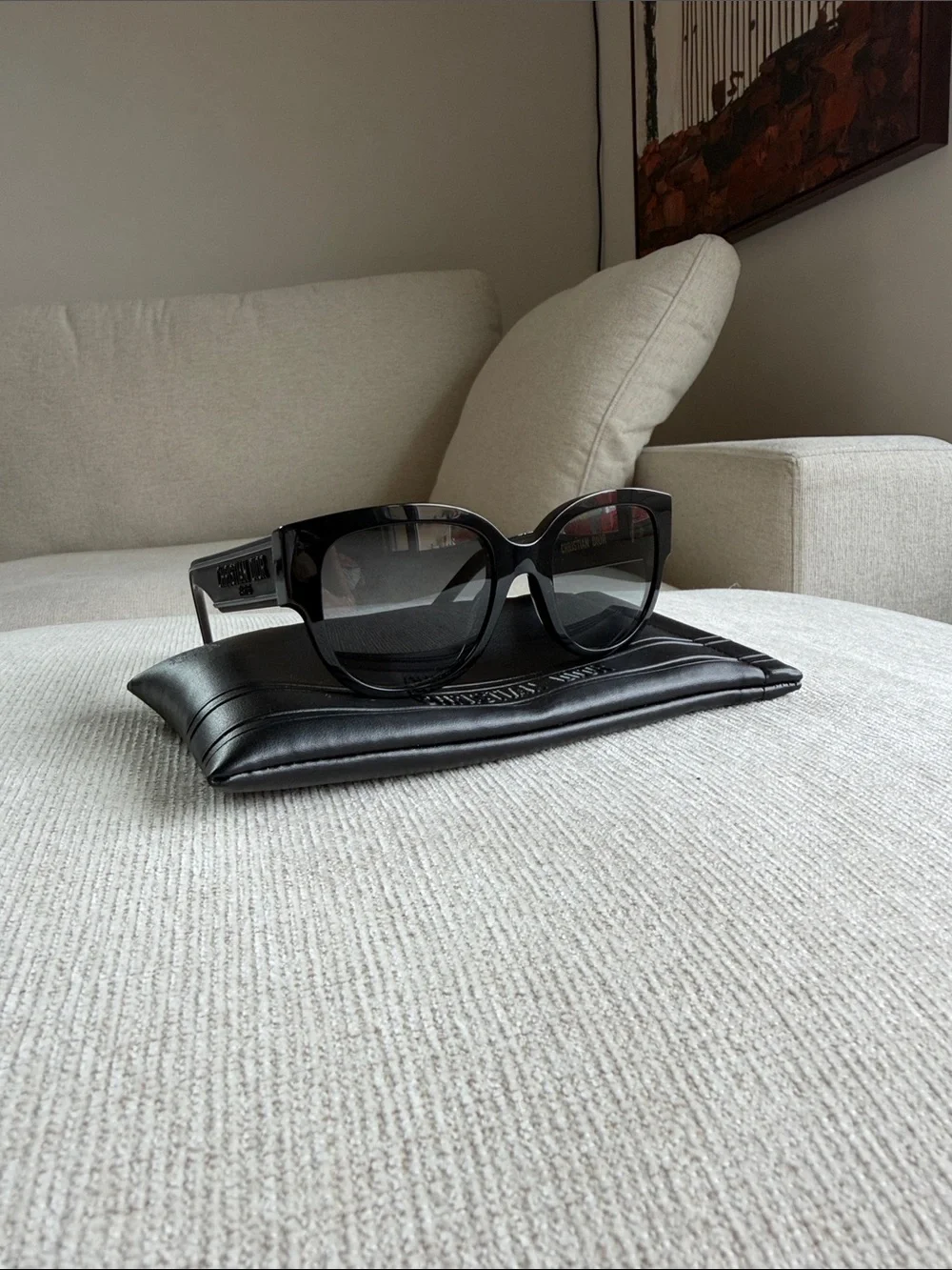 Dior Black Oversized Cat-Eye Sunglasses